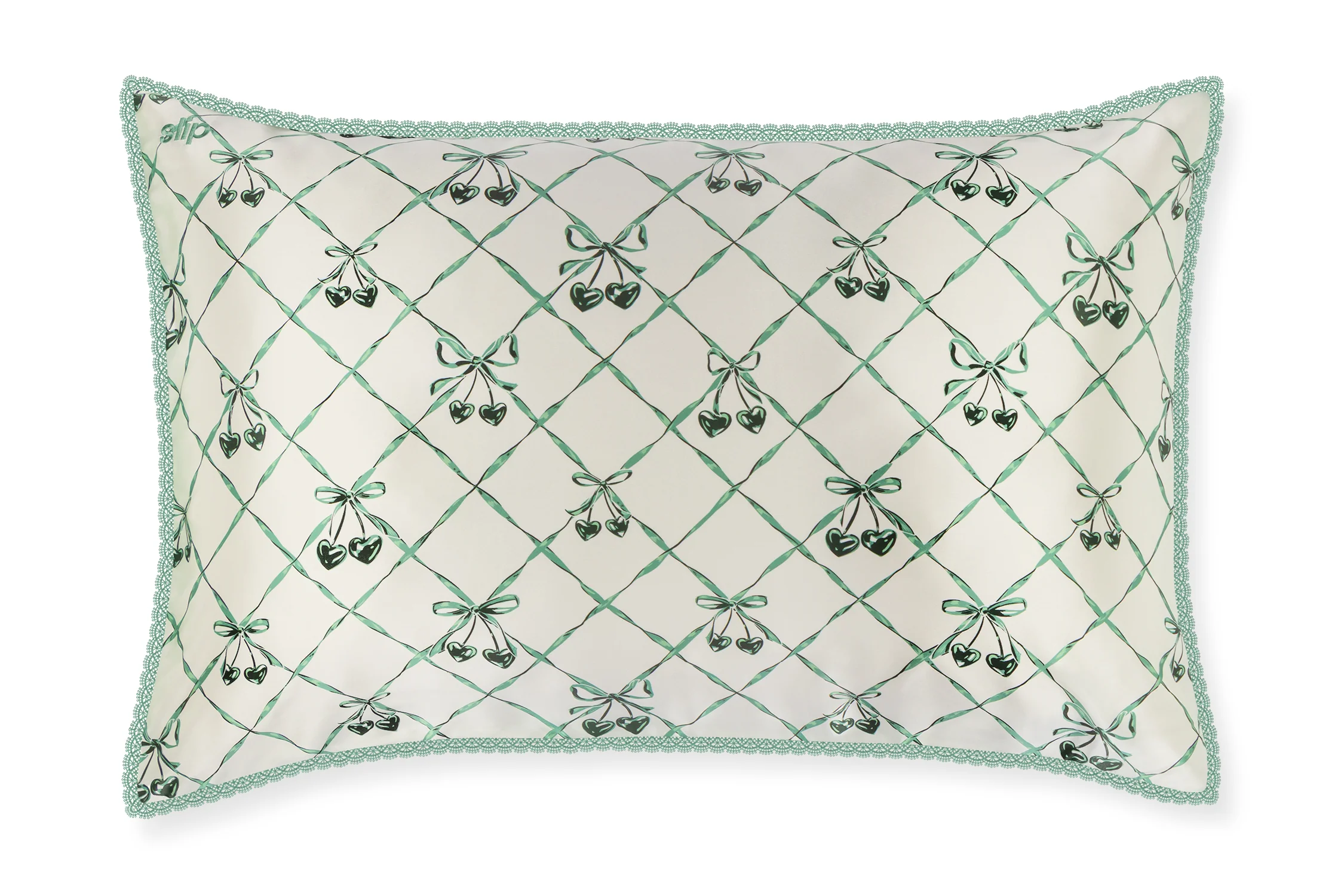 Wintergreen Queen Zippered Pillowcase with Lace Trim - Image 2